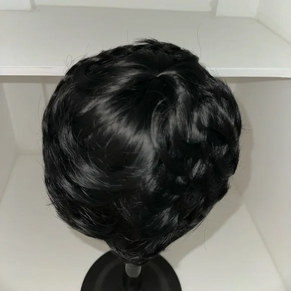Glueless Short Black Curly Pixie Wig - Picture 6 of 7